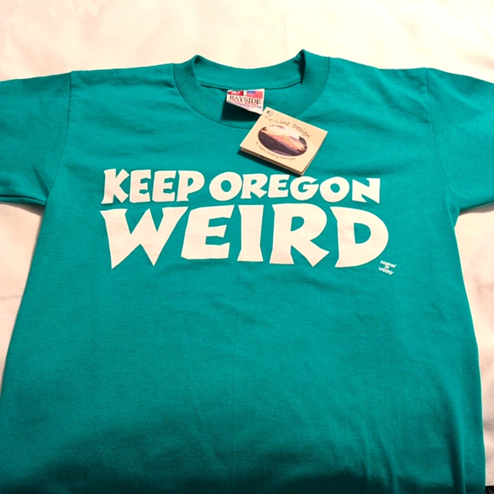 Keep Oregon Weird Vintage Bayside T-shirt sz Small NWT